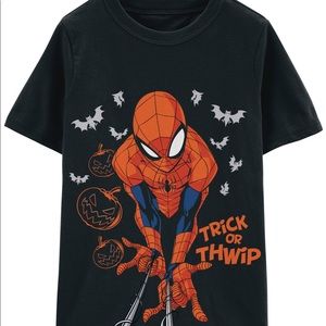 🆕 Carters Boys Spiderman Glow in the Dark T-shirt